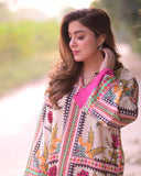 Kayseria White Digital Print 2Pc